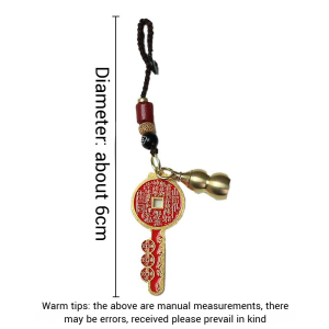 已开光 招财钥匙扣 Carrying Hanging Keychain Brass Chinese Zodiac Gourd Mountain Ghost Hangable Keychain 新款山鬼花钱钥匙扣挂件