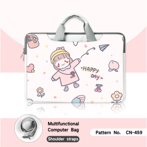 จุดกระเป๋าแล็ปท็อปน่ารักกระเป๋าคอมพิวเตอร์กันน้ำความจุขนาดใหญ่กระเป๋าคอมพิวเตอร์สาวมัลติฟังก์ชั่