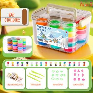 [SG Seller]Ultra light clay childrens dough plasticine clay set kindergarten handmade DIY toys space clay