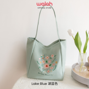 Ladies Handbags Canvas Tote Bag Floral Shopping Travel Korean Version Women Eco Reusable Shoulder