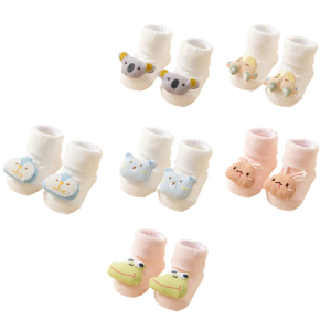 Combed Cotton Baby Step Shoes with Fun Cartoon Pattern not Slip Bottoms Walking Shoes for Secure Walking Experience
