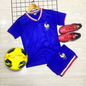 Bộ quần áo đá banh trẻ em Đội tuyển Pháp màu xanh logo thêu đủ mẫu thun lạnh cao cấp mới nhất A21