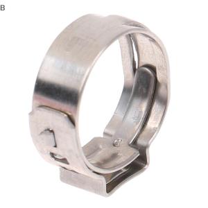 BJ🔩🔧🔗 10pcs hose Clamps SINGLE EAR stepless 304สแตนเลสสตีล hose Clamps วงแหวนสำหรับซีลท่อ QUICK RELEASE CLAMP