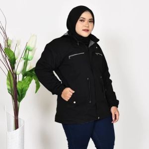 Jaket Parka Wanita Jumbo Baby Canvas Tebal Hangat