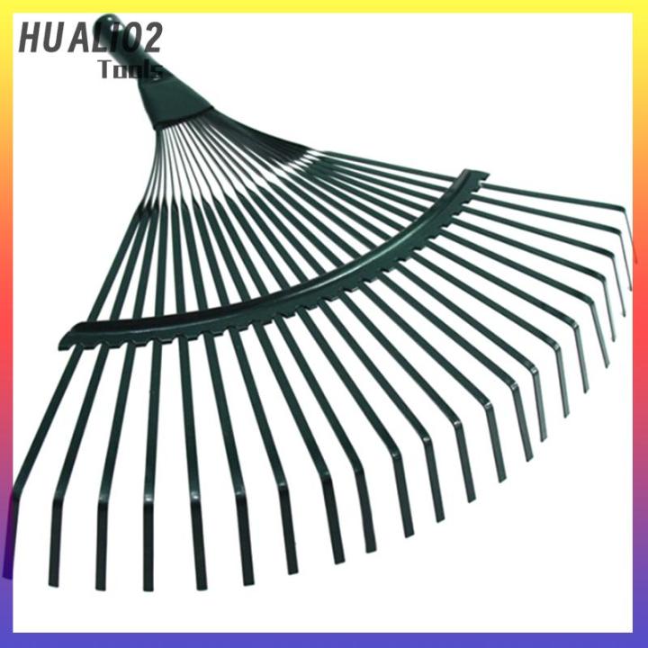 Wire Rake Head HUALI02 Shrub Rake Head 22 Toothed Garden Tool Grass Broom Shaped Steel ...