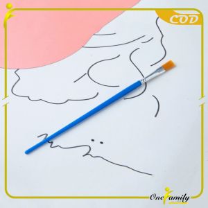 ONE-A98 Kuas Lukis Cat Air Paint Brush Nilon Ujung Pointed dan Flat Kuas Kecil Lancip Datar Akrilik