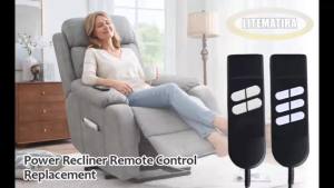Power Recliner Remote Control Replacement 4-Button 5-Pin Handset with Straight Plug for Power Lift Chair Recliners Back & Leg Rest Up/Down Control1Pcs (4-Button Straight Plug)