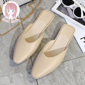 Sasa Girls Fashion รองเท้าผู้หญิง รองเท้าแฟชั่น รองเท้าหัวมน แบบสวมเปิดส้น ใส่สบาย เหมาะกับทุกโอกาส T06