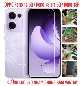 Cường lực dẻo nhám chống bám vân tay OPPO Reno 13 5G/ Reno 13 pro 5G/ Reno 13F Bảo vệ màng hình chống va đập trầy x