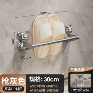 ราวผ้าขนหนูผ้าเช็ดสำหรับห้องครัวโถส้วมห้องน้ำราวผ้าขนหนูติดผนังติดตั้งเล็บฟรีชั้นวางรองเท้าแตะหม้อที่แขวนรองเท้าแพ็ค