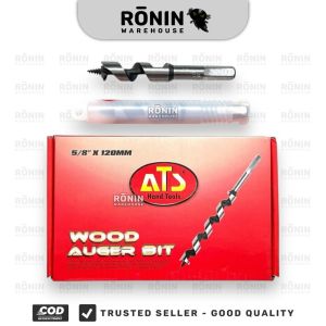 ATS Mata bor kunci Auger bit 5/8 7/8 inch x 120 mm pelubang slot pintu