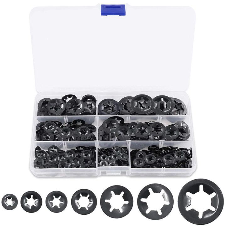 LIKANTA 280Pcs Push On Fastener Clips Locking Washers M3 M4 M5 M6 M8 ...