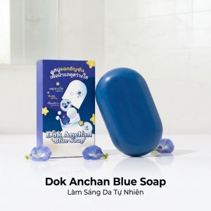 Xà Phòng Tắm Dok Anchan Blue Soap Kèm Túi Lưới Tạo Bọt | Soap Tạo Bọt Mịn Làm Sạch Da