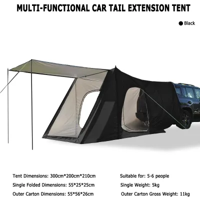Mount Peak car trunk tent double-layer tent sunshade and rainproof suitable for SUVs pickup trucks and hatchbacks