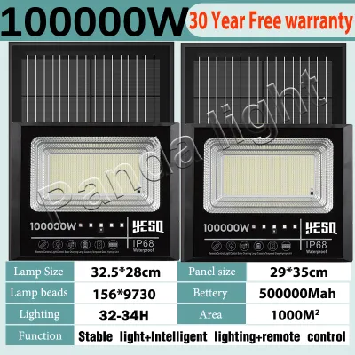 Buy 1 Take 1 solar light 2000W 50000W Solar Led Lights Outdoor Flood Light Street Lamp Waterproo outdoor waterproof IP68 original 606LED 680000mAh with solar panel garden lamp room night light bulb for courtyard automatic with remote