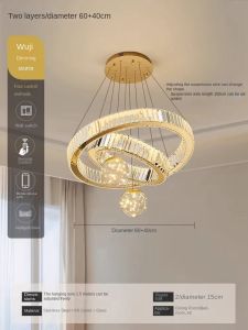 Modern luxury crystal chandelier living room bedroom staircase ceiling dining room crystal lamp