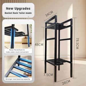Sturdy Carbon Steel Water Dispenser Stand with Multi-Compartment Cup Holder