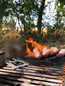Hot Dog Grill Rack Stainless Steel Hotdog Holder for BBQ Grill Picnic Camping Tailgate Party Cooking