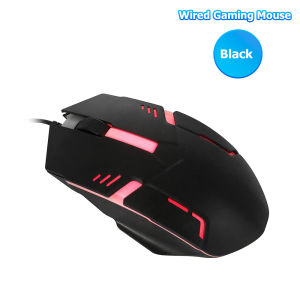 Tri-Town Gaming Keyboard+Mouse Set 104-KEY LED Backlight Wired Keyboard Rainbow Button Mouse Suit Backlit