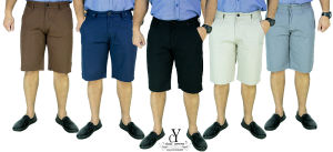 CY S01A  Summer 100% Cotton Golf Solid Shorts Casual  Waist Bermuda  Shorts / Cargo Pant  / Seluar Cargo Pendek / pocket