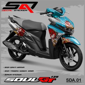 Decal Stiker Custoom Full Body SOUL GT 125 - Dekal Sticker Variasi Motor SOUL GT 125 SDA.01