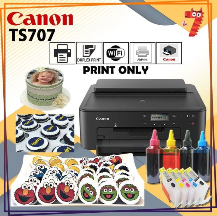EDIBLE PRINTER] CANON PIXMA TS707A Wireless Printer With Empty
