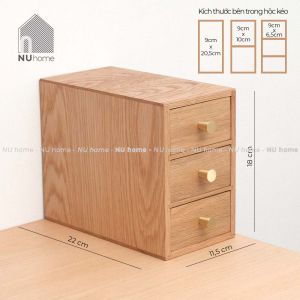 Tủ gỗ mini để bàn - Kyba | NU Home | tủ nhỏ bằng gỗ óc chó gỗ sồi tự nhiên thiết kế đơn giản