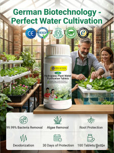 German Black Tech Hydroponic Water Purification Tablets Effectively Purify Water Quality Purify Environment For Family Indoor Outdoor Use