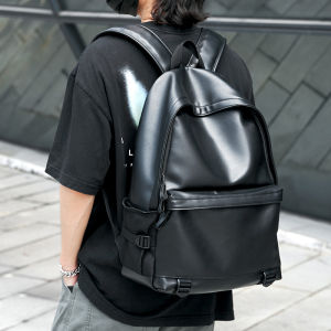 MOYYI Large 16" Laptop Backpacks For Men Waterproof Multi Pockets Laptop Compartment Large Capacity Leather Travelling Backpack Man Notebook Bag For Commuter Work Office