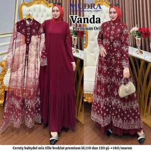 Dress jumbo Vanda/Gamis syari jumbo/Dress pesta kondangan/baju muslim wanita terkini/Gamis jumbo LD 110/Dress pesta/dress resmi/dress mewah