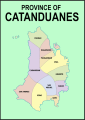Catanduanes Province Map Waterproof A4 Laminated Chart. 