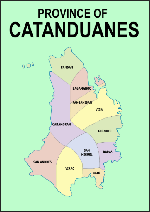 Catanduanes Province Map Waterproof A4 Laminated Chart | Lazada PH