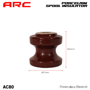Porcelain Spool Insulator (Shackle) for use in low voltage distribution network with Secondary Rack 2.5mm