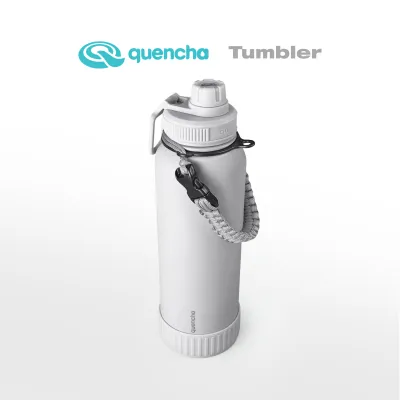 Quencha 19oz 37oz Insulated Tumbler Strap Silicone Boot Double Wall BPA-Free Stainless 24Hr Cold