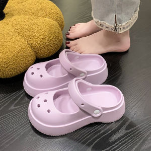 Dép sục màu Pastel siêu xinh đế cao 3.5cm PVC chống trơn trượt (Sục khoét) - SL072 iDép Store