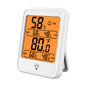 เครื่องวัดความชื้นและอุณหภูมิดิจิตอล KIPRUN เครื่องวัดความชื้นในร่มเครื่องวัดอุณหภูมิเครื่องวัดความชื้นในอากาศภายนอกโต๊ะทำงานที่บ้าน