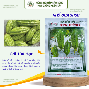 Hạt giống Khổ qua lai f1 SH52 sen hồng gói 20gr
