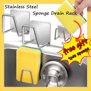 [Warm Homie] Phụ Kiện Bồn Rửa Chống Trượt Giá Giữ Bọt Biển Giá Phơi Ráo Nước Bằng Thép Không Gỉ 304