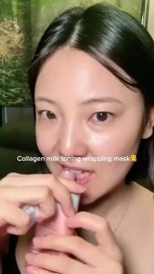 KOEC Milk-based peel-off face mask 75g Collagen Night Glow Mask with Brush