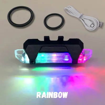 Lampu Sepeda LED USB Rechargeable Anti Air Aksesoris Sepeda Lampu Keamanan Lampu Set Depan Belakang