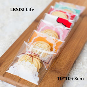 LBSISI Life Cookie Candy BagsHome Christmas Wedding DecorationSelf AdhesiveFood Plastic Packing OPP Gift Bag100pcs2026