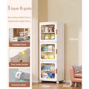 THE Gap Storage Cabinet Foldable Storage Cabinet Bathroom Organizer Plastic Cabinet Organizer