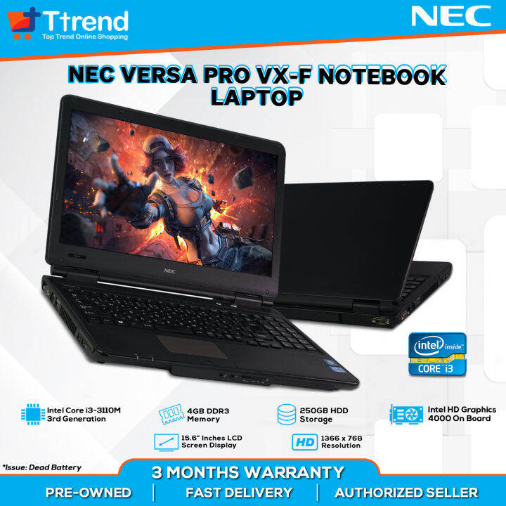 NEC Versa Pro VX-F Notebook Laptop | Intel Core i3 3rd Gen 4GB RAM DDR3