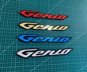 Emblem Akrilik 3D Genio satu pasang
