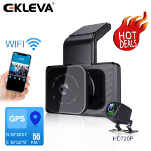 EKLEVA Dashcam Car DVR Camera WIFI GPS Speed GPS coordinates 2k HD Night Vision Dash Cam 24H Parking Monitor Dash Cam Dashboard Camera Car Video Driving Recorder Vehicle Camera Pre Sale
