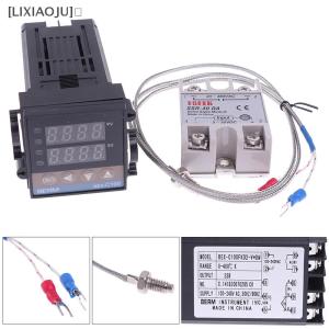 [LIXIAOJU] 100-240VAC PID REX-C100 Temperature Controller SSR-40A Thermocouple