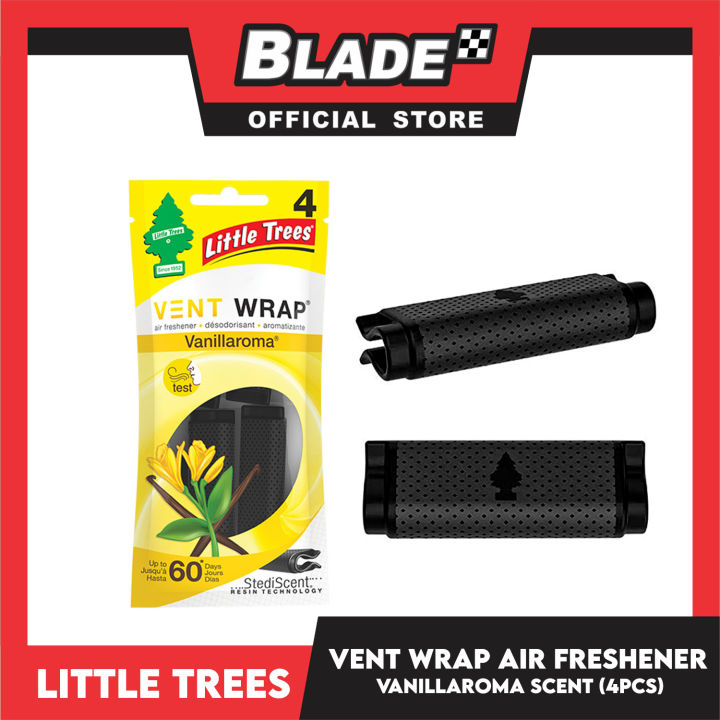 Little Trees Vent Wrap Air Freshener 4pcs (Vanillaroma) Provides Long ...