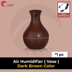 CERTO Vase Air Humidifier With Essential Oil 130ml Diffuser Aroma Aromaterapi Wangian Wap Asap Pewangi Bilik Tidur Rumah 喷雾加湿器