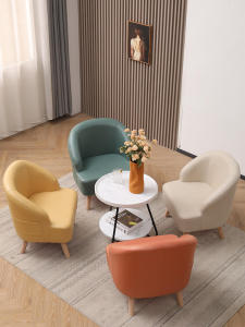 Sofa Single Small Apartment Living Room Balcony Bedroom Wash-In Seat Nordic Solid Wood Modern Simple Lazy Sofa