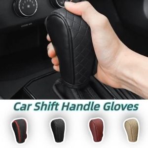 Car Universal Shift Handle PU Leather Protector Cove Anti-slip Gear Shift Cover Car Interior